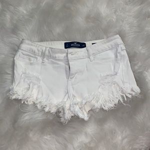 Hollister white Denim Shorts